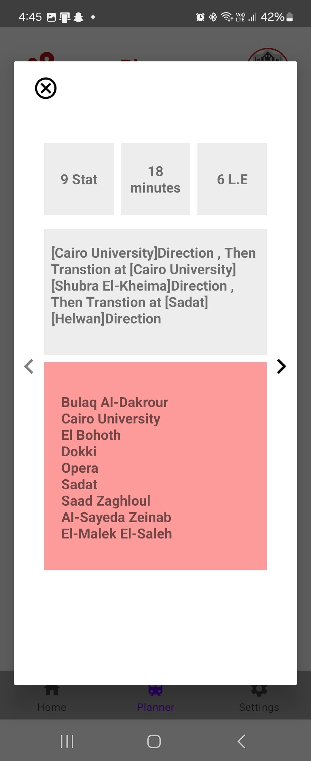 Screenshot 3 for Cairo Metro App