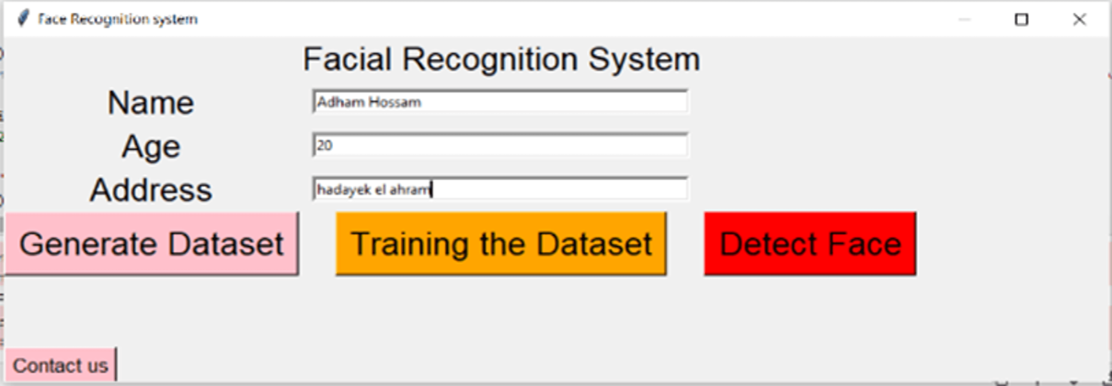 Screenshot 1 for Facial Recognizer for Healthcare