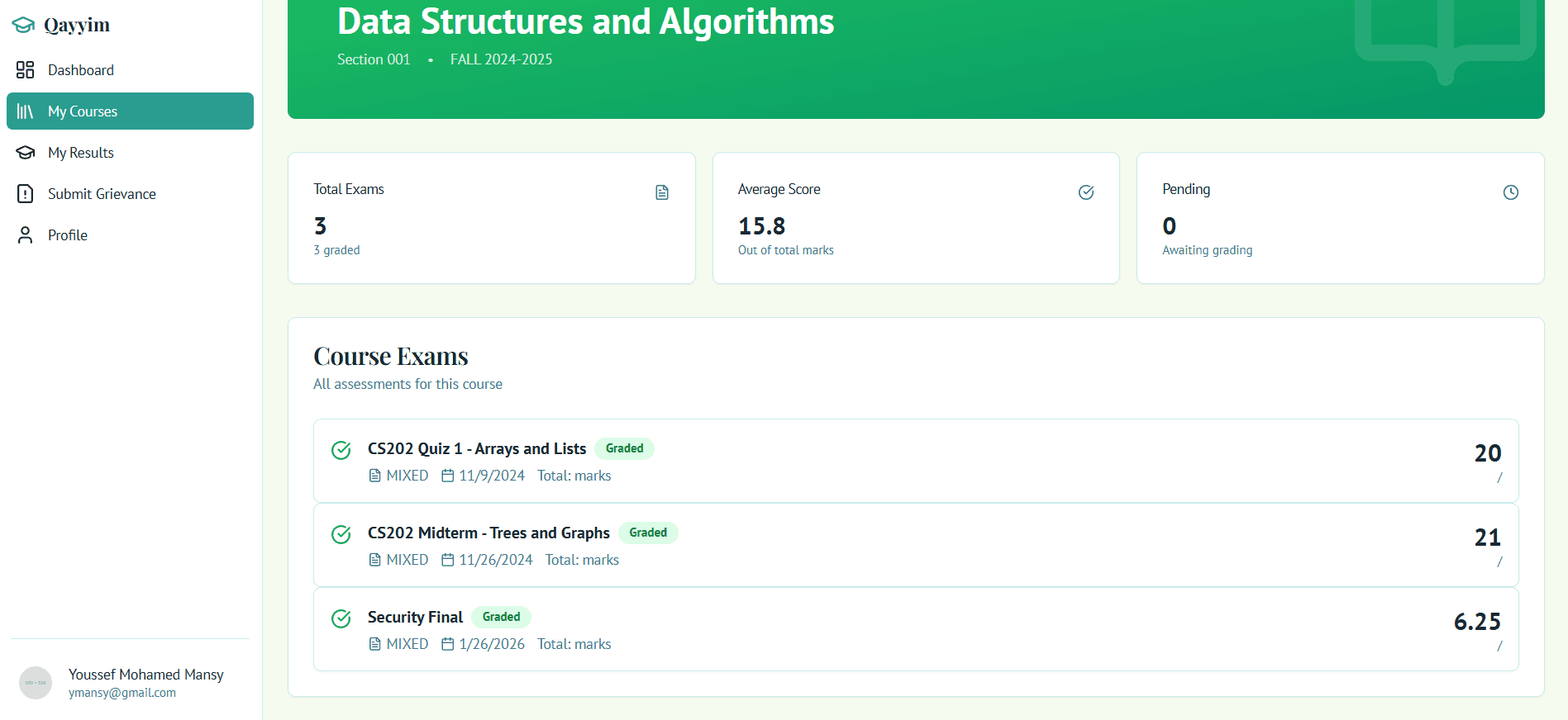 Screenshot 4 for GRADUATION PROJECT - Qayyim: AI Learning Management System