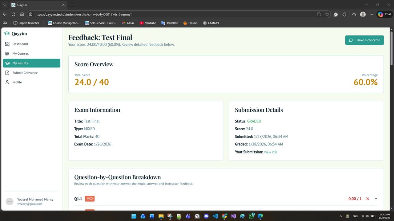 Screenshot 6 for GRADUATION PROJECT - Qayyim: AI Learning Management System