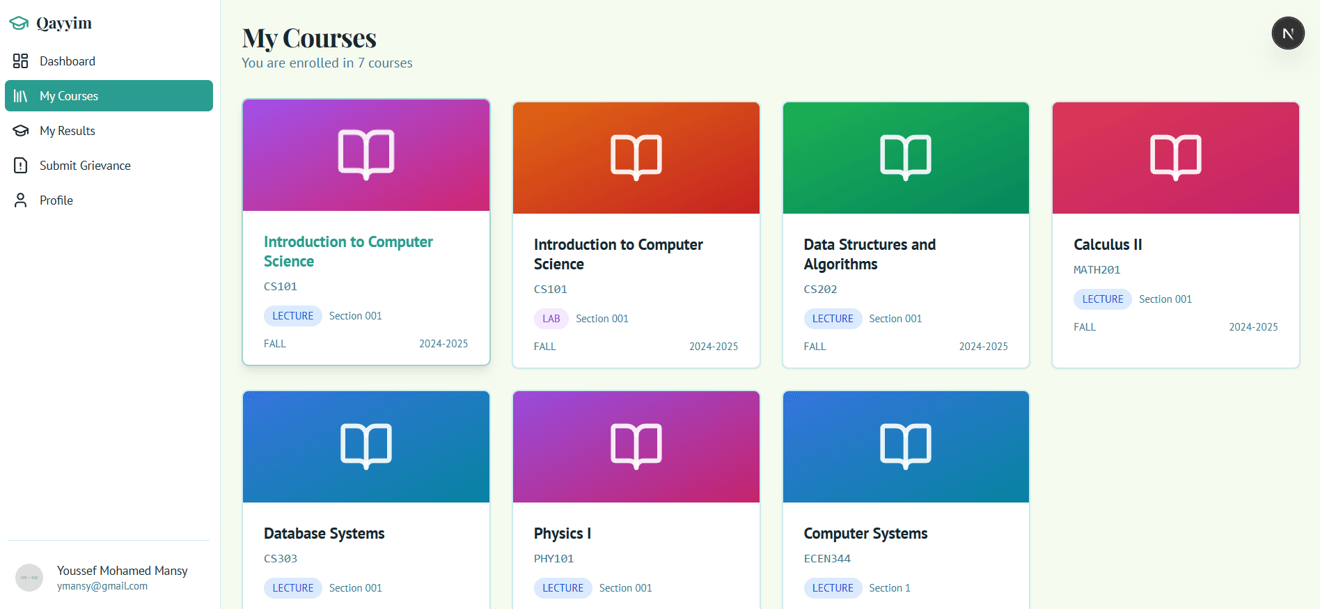 Screenshot 3 for GRADUATION PROJECT - Qayyim: AI Learning Management System