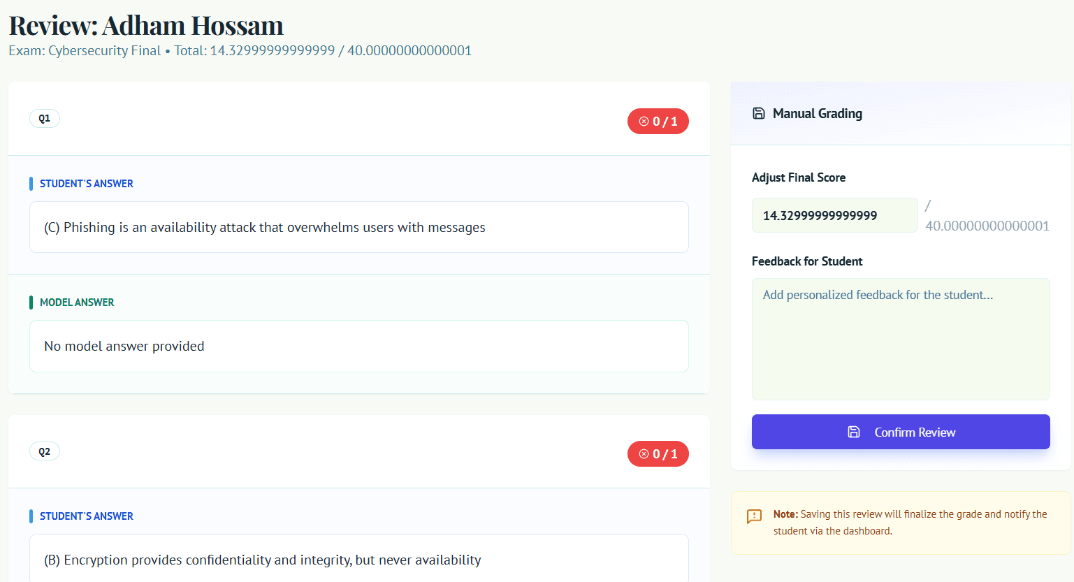 Screenshot 8 for GRADUATION PROJECT - Qayyim: AI Learning Management System