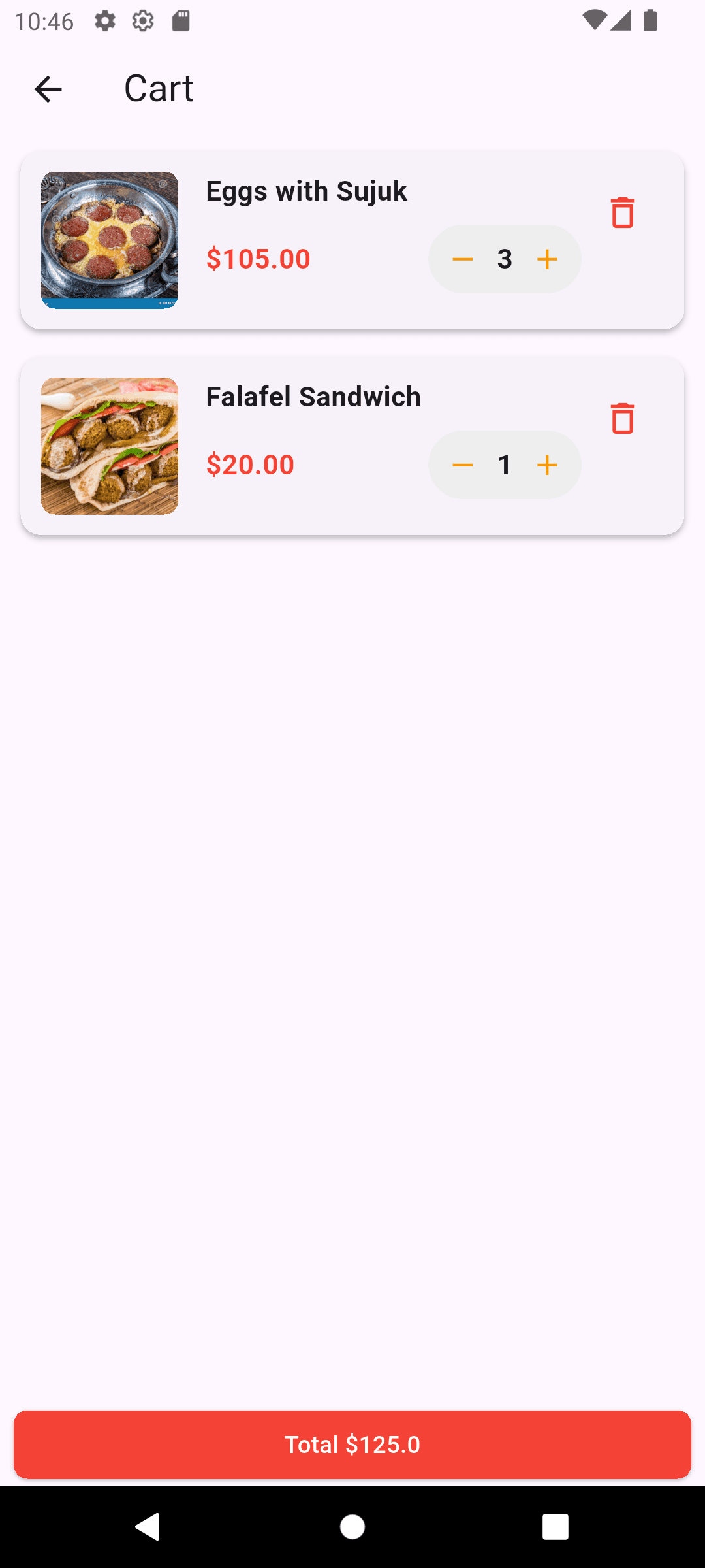 Screenshot 2 for Flutter Restaurant App