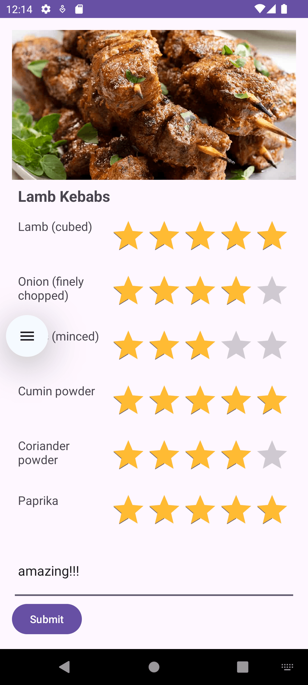 Screenshot 4 for Saffron and Spice Restaurant App